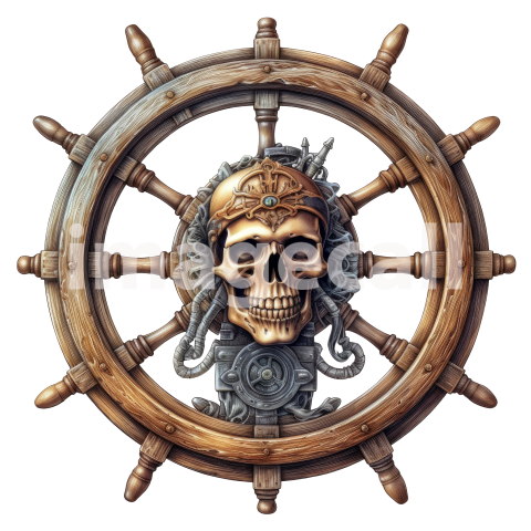 Ship helm wheel clipart art (10)300dpi
