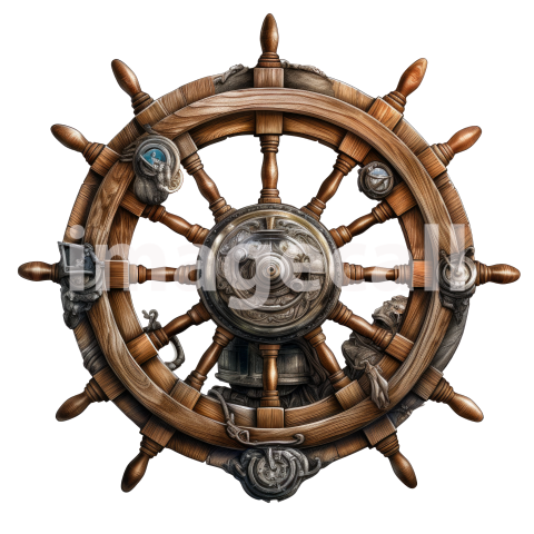 Ship helm wheel clipart art (12)300dpi
