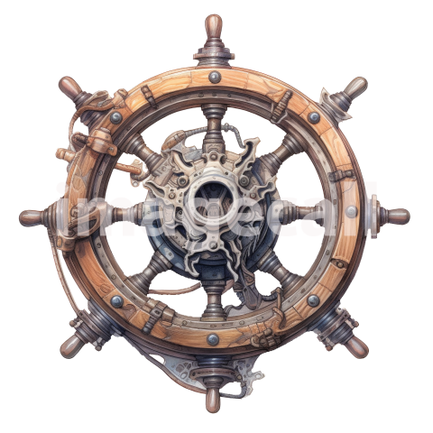 Ship helm wheel clipart art (15)300dpi