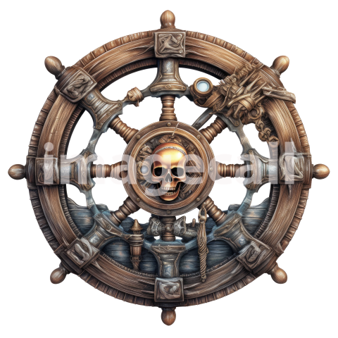 Ship helm wheel clipart art (20)300dpi