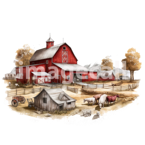 Clipart Cottage Core Farm (18)300dpi