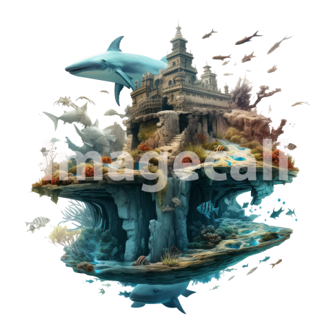 0012 Clipart Sea Castle (7)300dpi