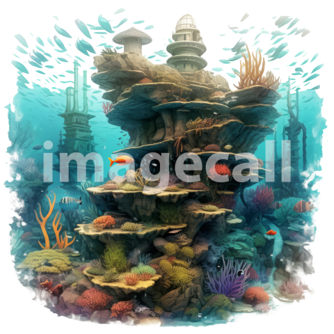 0014 Clipart Sea Castle (5)300dpi