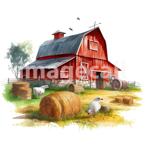 Clipart Cottage Core Farm (5)300dpi