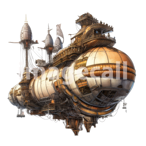 Steampunk Zeppeling Blimp (7)