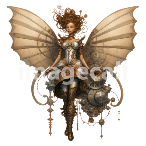 Clipart Steampunk Fairies (8)