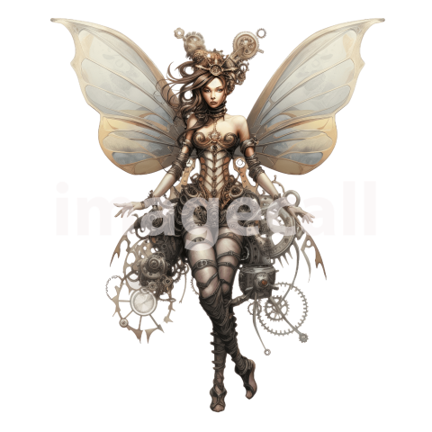 Clipart Steampunk Fairies (9)