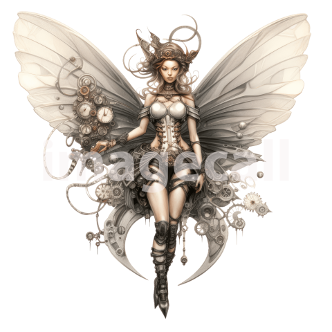 Clipart Steampunk Fairies (16)