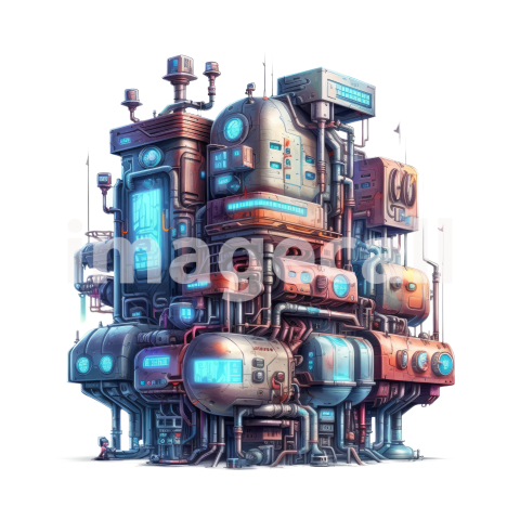 Clipart Cyberpunk Buildings (4)