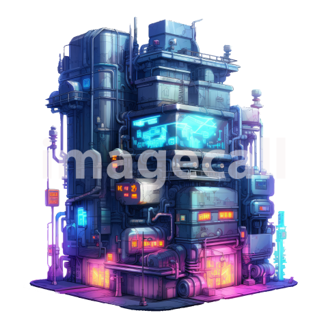 Clipart Cyberpunk Buildings (19)