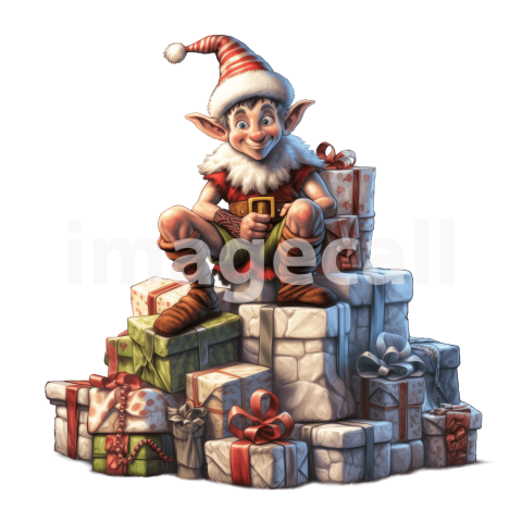 Elf on presents (1)300dpi