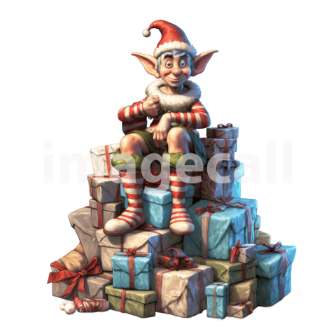 Elf on presents (2)300dpi