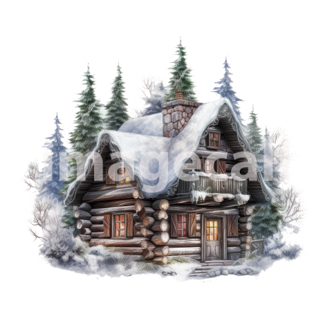 Clipart Log Cabin (5)