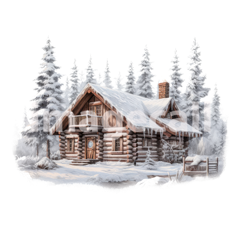 Clipart Log Cabin (7)