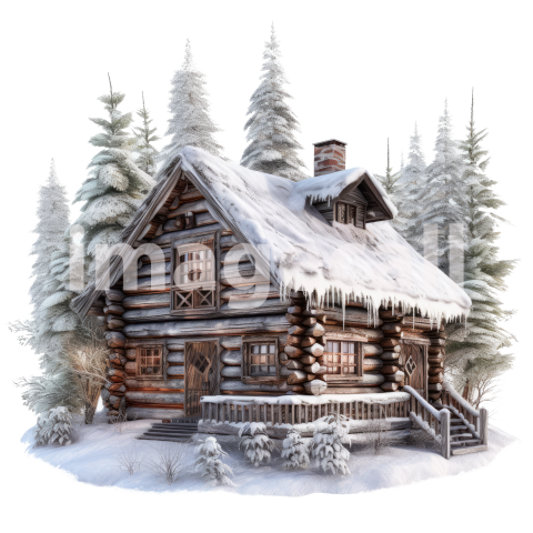 Clipart Log Cabin (2)