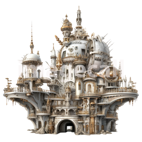 Clipart Steampunk Castles (1)