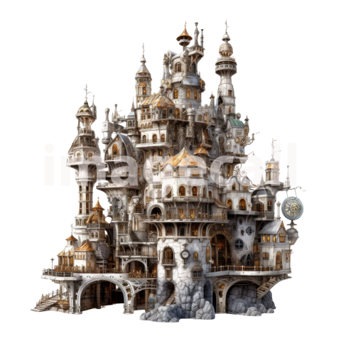 Clipart Steampunk Castles (2)