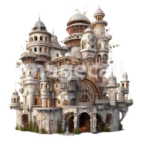 Clipart Steampunk Castles (8)