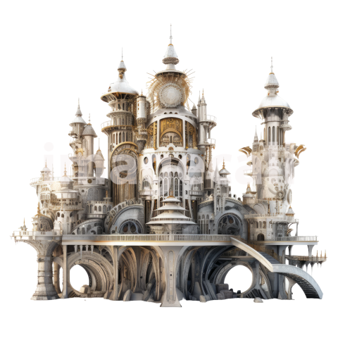 Clipart Steampunk Castles (17)