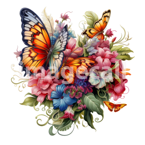 Floral butterflies (3)300dpi