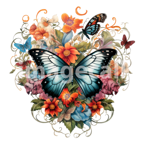 Floral butterflies (2)300dpi