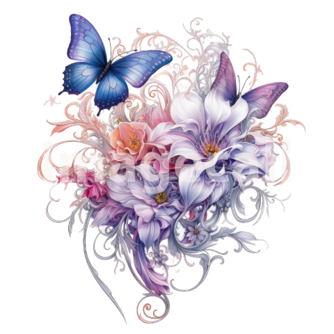 Floral butterflies (5)300dpi