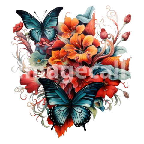 Floral butterflies (7)300dpi