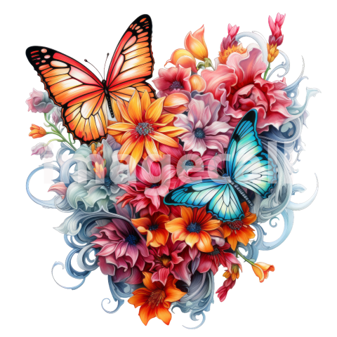 Floral butterflies (4)300dpi