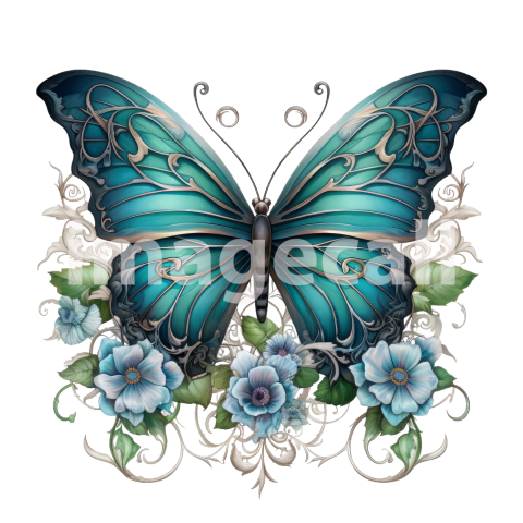 Floral butterflies (17)300dpi