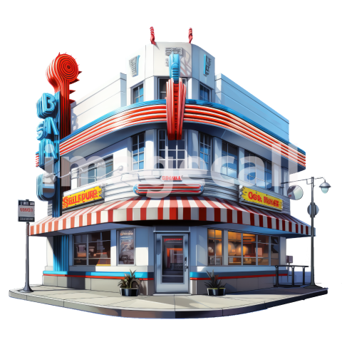 CLipart Classic American DIner (5)300dpi