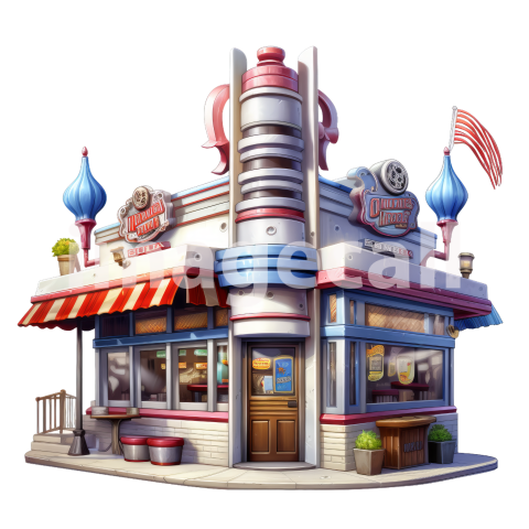 CLipart Classic American DIner (1)300dpi