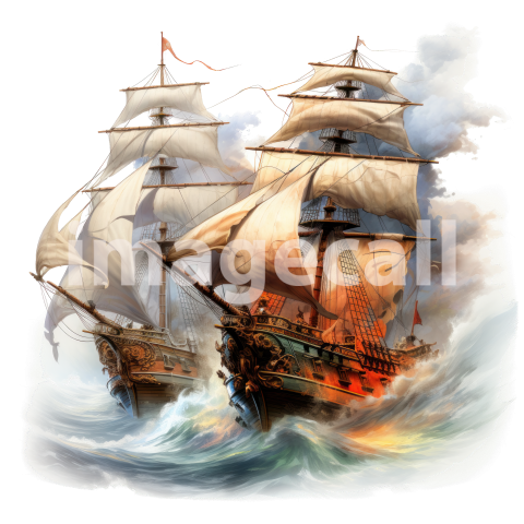 Clipart Pirate Ship Battle (7)