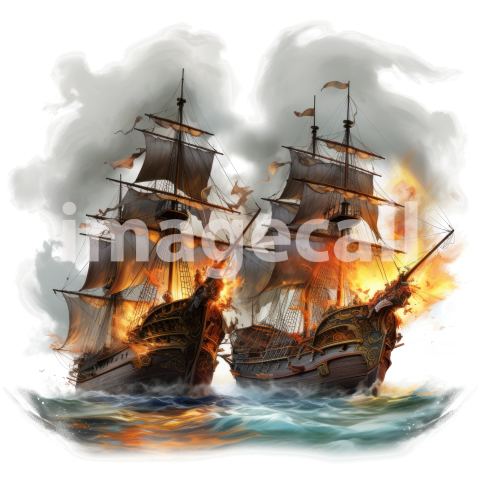 Clipart Pirate Ship Battle (4)