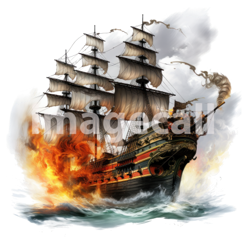 Clipart Pirate Ship Battle (9)