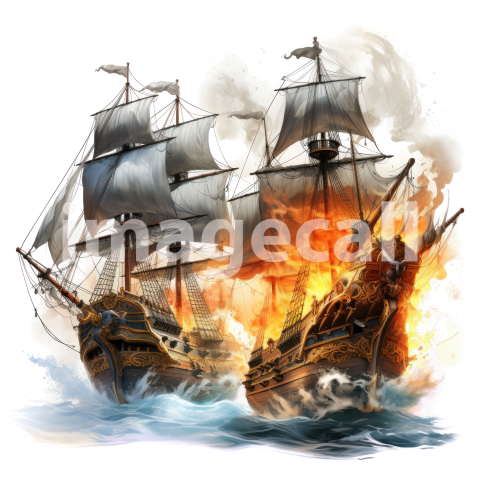 Clipart Pirate Ship Battle (5)
