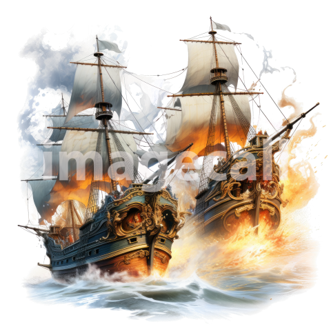 Clipart Pirate Ship Battle (8)