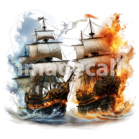 Clipart Pirate Ship Battle (11)