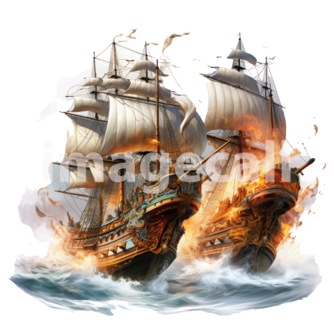 Clipart Pirate Ship Battle (16)