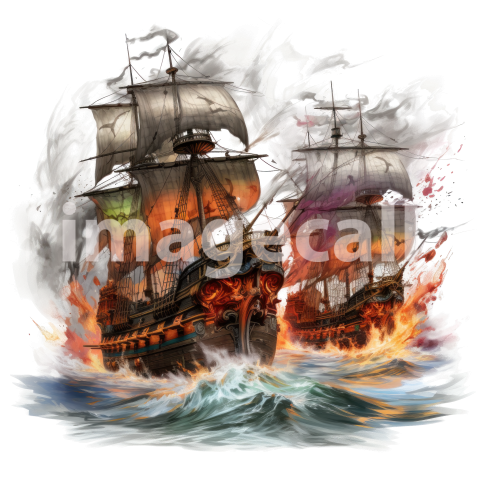 Clipart Pirate Ship Battle (13)