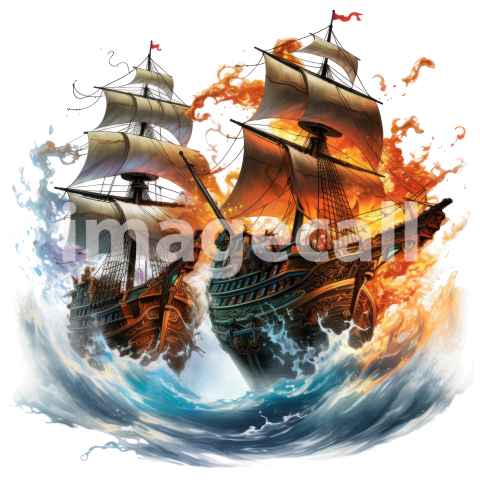 Clipart Pirate Ship Battle (15)