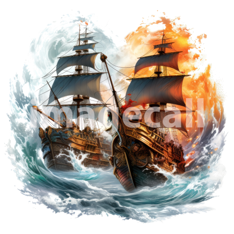 Clipart Pirate Ship Battle (18)