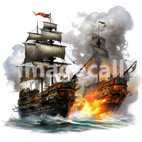 Clipart Pirate Ship Battle (17)