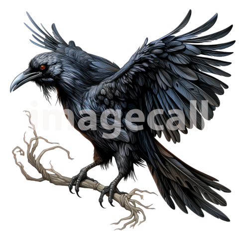 Clipart Raven (18)300dpi