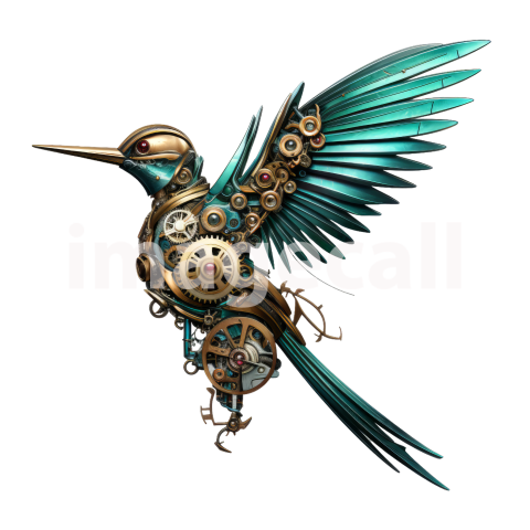 Clipart Steampunk Hummingbird (7)