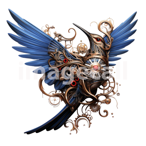Clipart Steampunk Hummingbird (10)