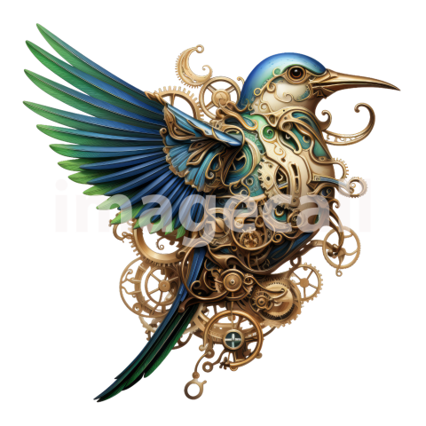 Clipart Steampunk Hummingbird (2)