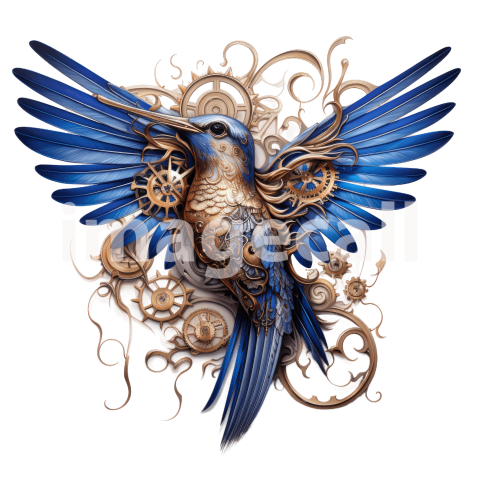 Clipart Steampunk Hummingbird (9)