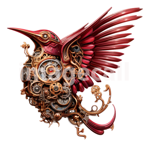Clipart Steampunk Hummingbird (8)