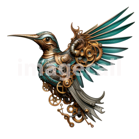 Clipart Steampunk Hummingbird (11)