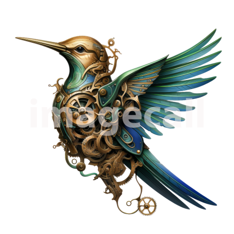 Clipart Steampunk Hummingbird (13)